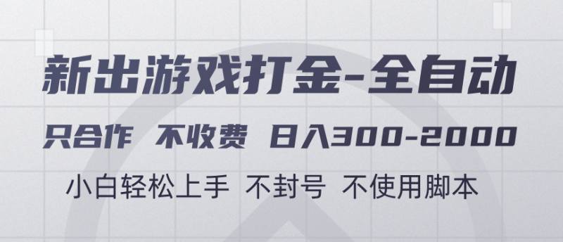 全自动游戏打金项目曝光！不收一分钱，躺赚300~2000+！_3YZ资源网