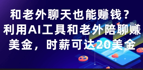 和老外聊天也能挣钱?利用AI工具和老外聊天挣美金 时薪可达20刀_3YZ资源网